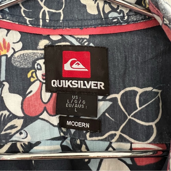 Quicksilver 90’s Vtg Vintage Cowgirl Riding A Bomb Mens Buttoned Shirt S… - Picture 6 of 8